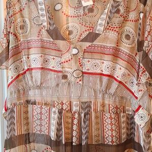 Women's Sheer Blouse 22W/24W